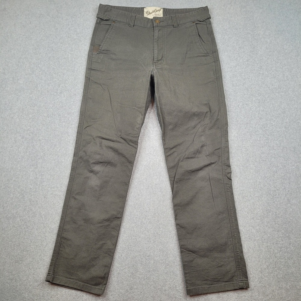 Duck Camp Drifter Pants Mens 32 Regular Gunmetal Gray Stretch Canvas Outdoor